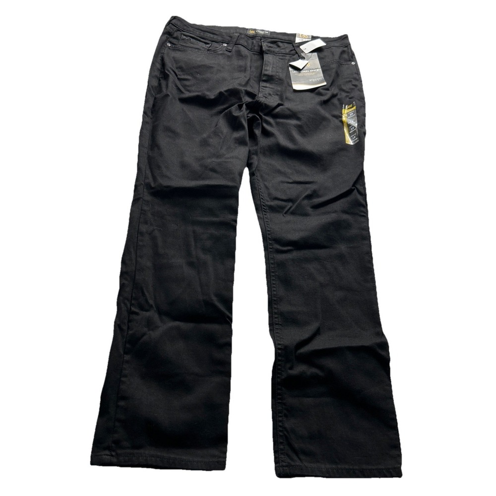 Lee Legendary Style Jeans 18m 36x30 Black Straight Mid Rise Women's